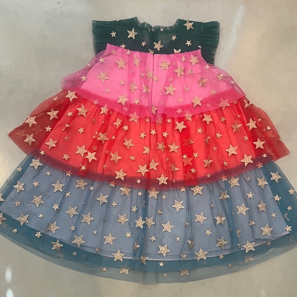 Mini Boden Multicolor Starry Kids Dress - Picture 4 of 6
